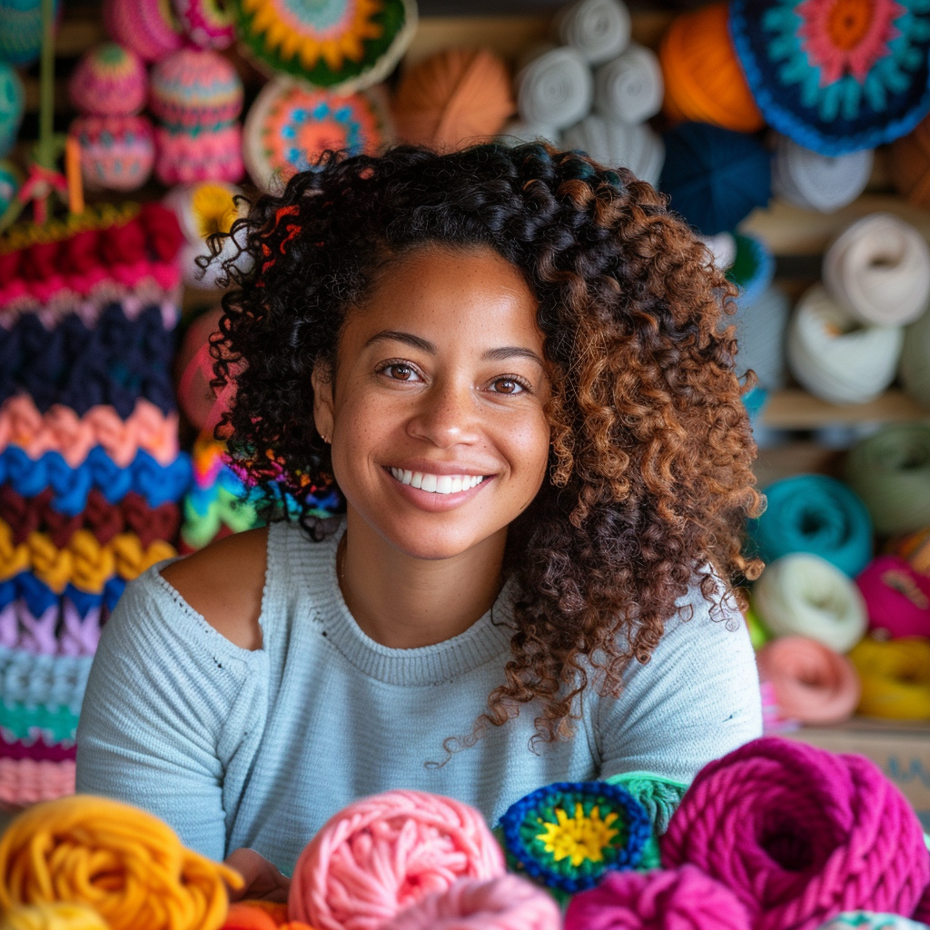 Aria Thompson - Community coordination leader building Amigurumi crafting relationships