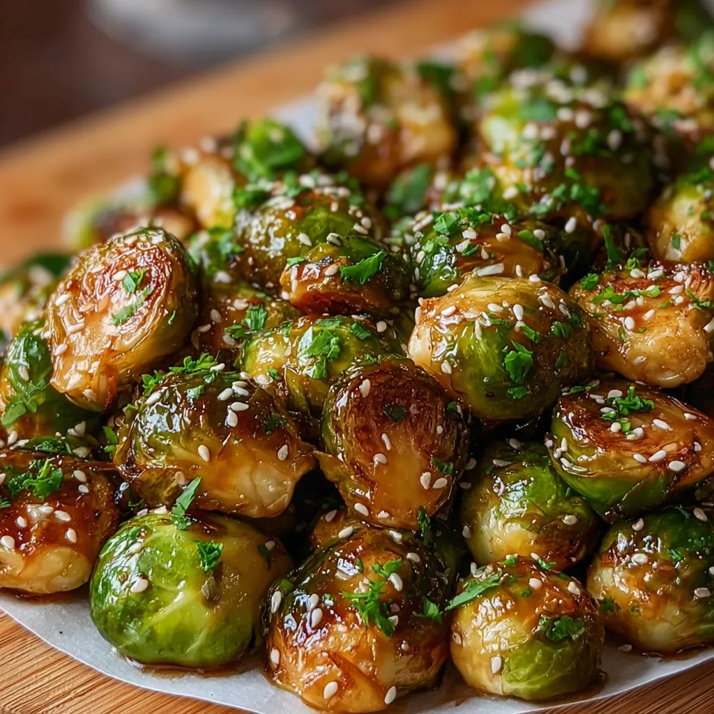 Honey Garlic Brussels Sprouts