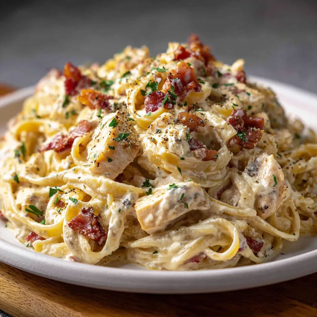 Cream Cheese Bacon Chicken Pasta