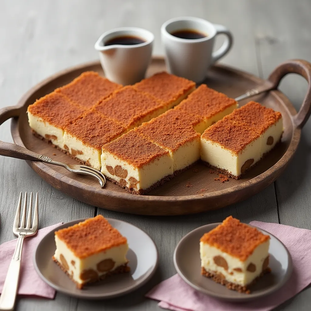 Creamy mascarpone dessert with coffee-soaked ladyfingers and cocoa dusting for an elegant teatime