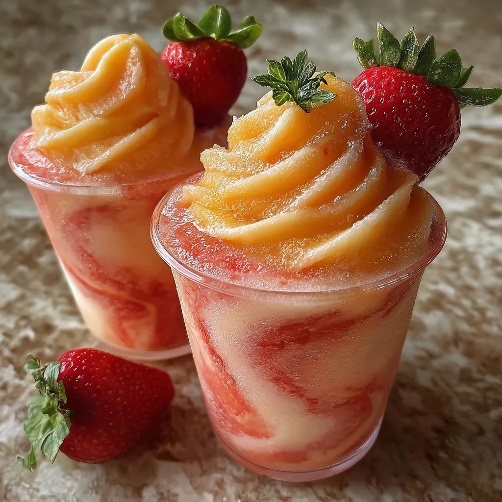 Mango Strawberry Slushies