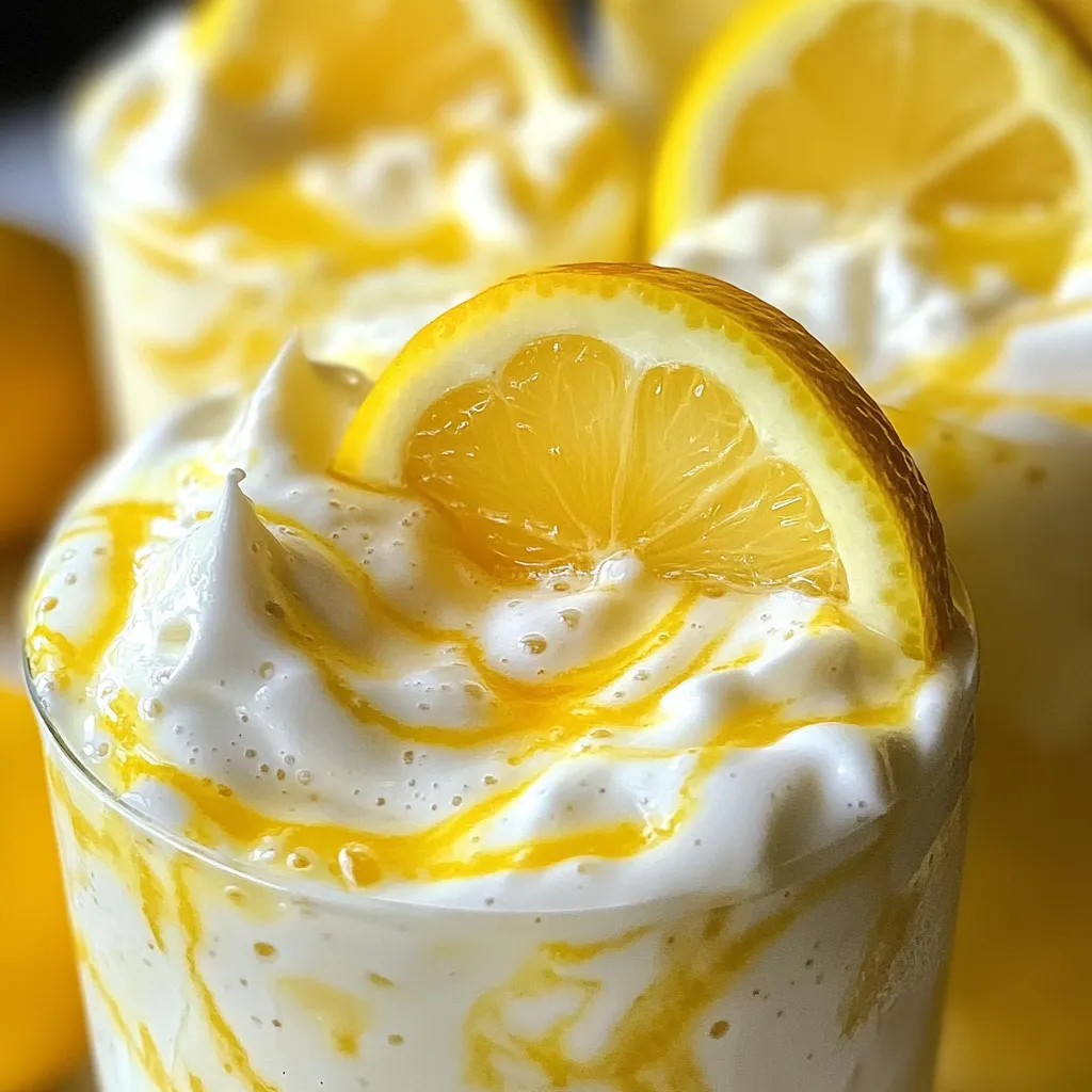 Layered citrus cream dessert with fresh orange segments and whipped topping