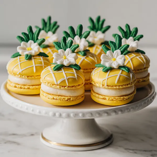 Pineapple Macarons