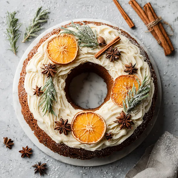 Gingerbread Wreath Cake