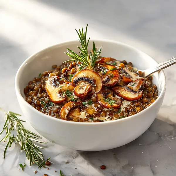 Lentil Mushroom Stroganoff