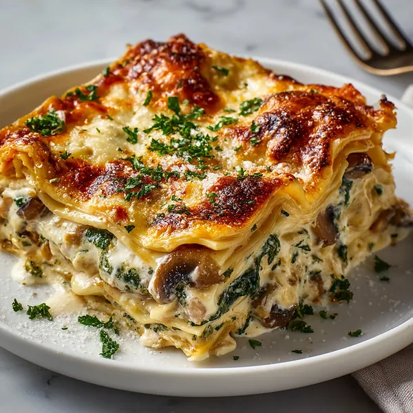Mushroom Spinach Lasagna