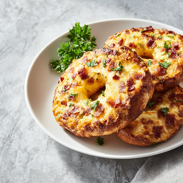 Cheesy Bacon Bagels