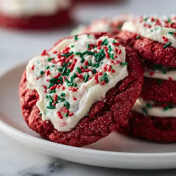 Red Velvet Sandwich Cookies