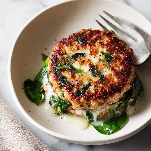 Garlic Spinach Turkey Burgers