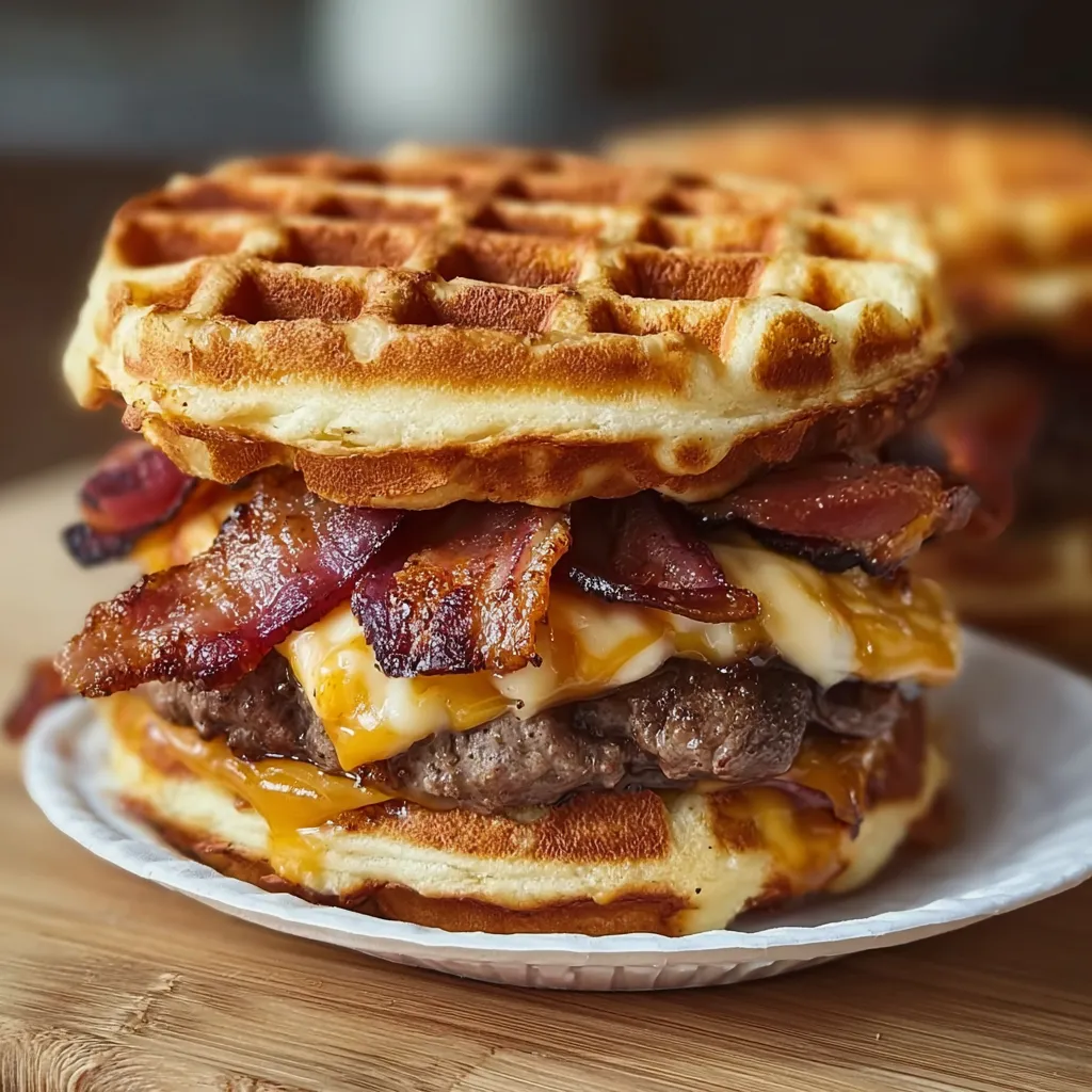 Maple Bacon Waffle Burger