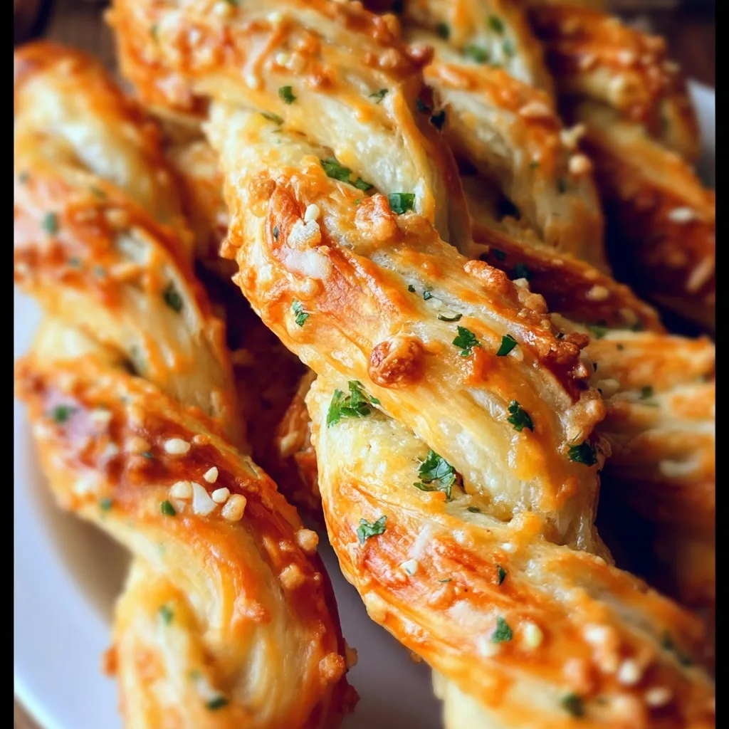 Golden jalapeño cheddar pretzel twists with fresh herbs and coarse salt on parchment paper