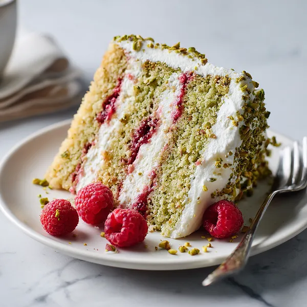 Pistachio Raspberry Cake