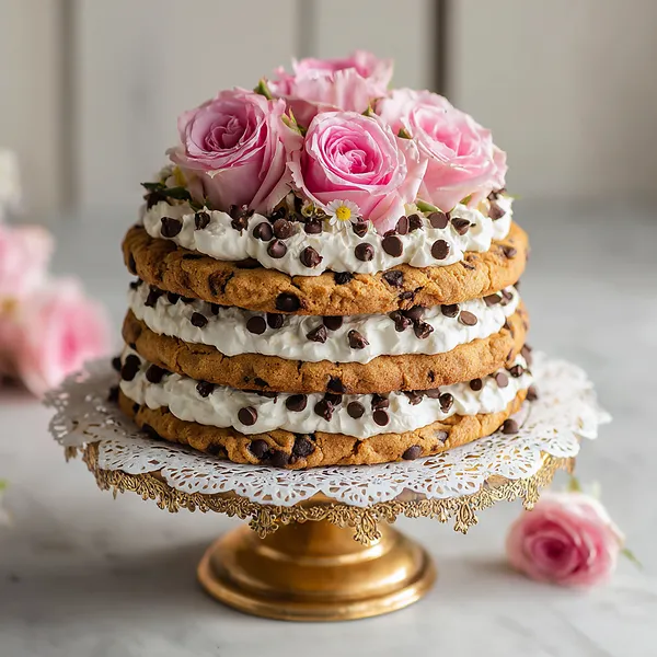Cookie Rose Cake