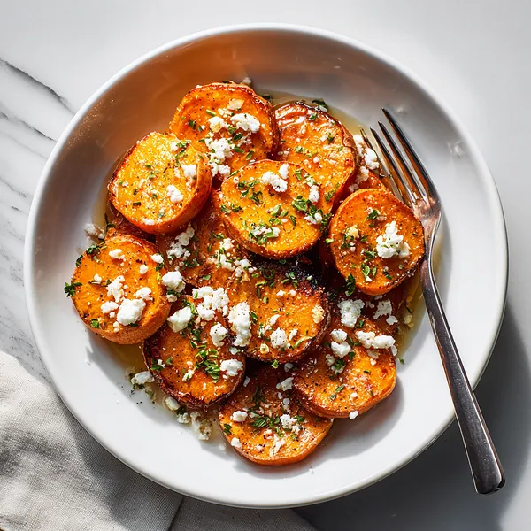 Honey Feta Sweet Potatoes