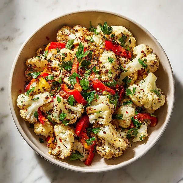 Cauliflower Pepper Salad