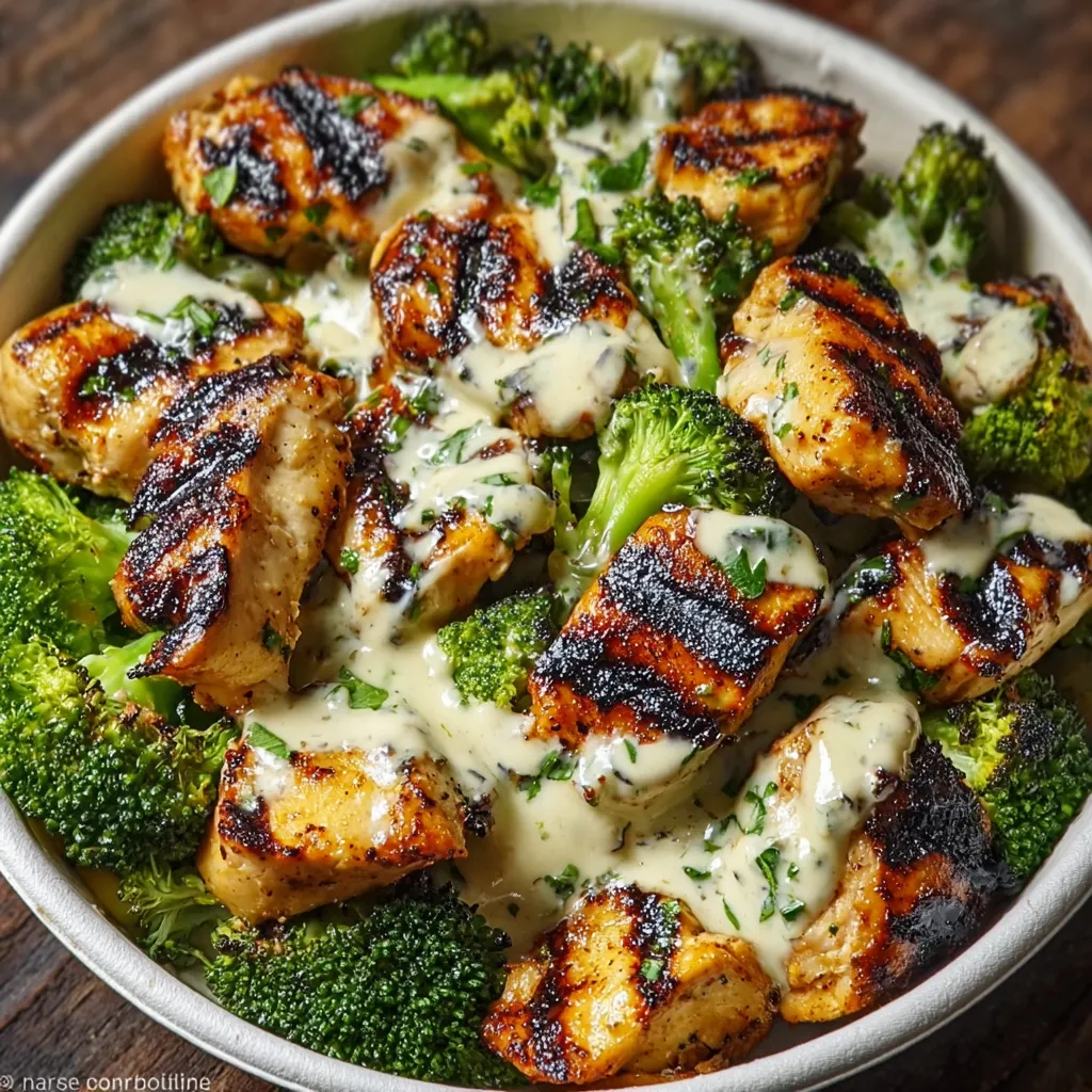 Grilled Chicken Broccoli Bowls