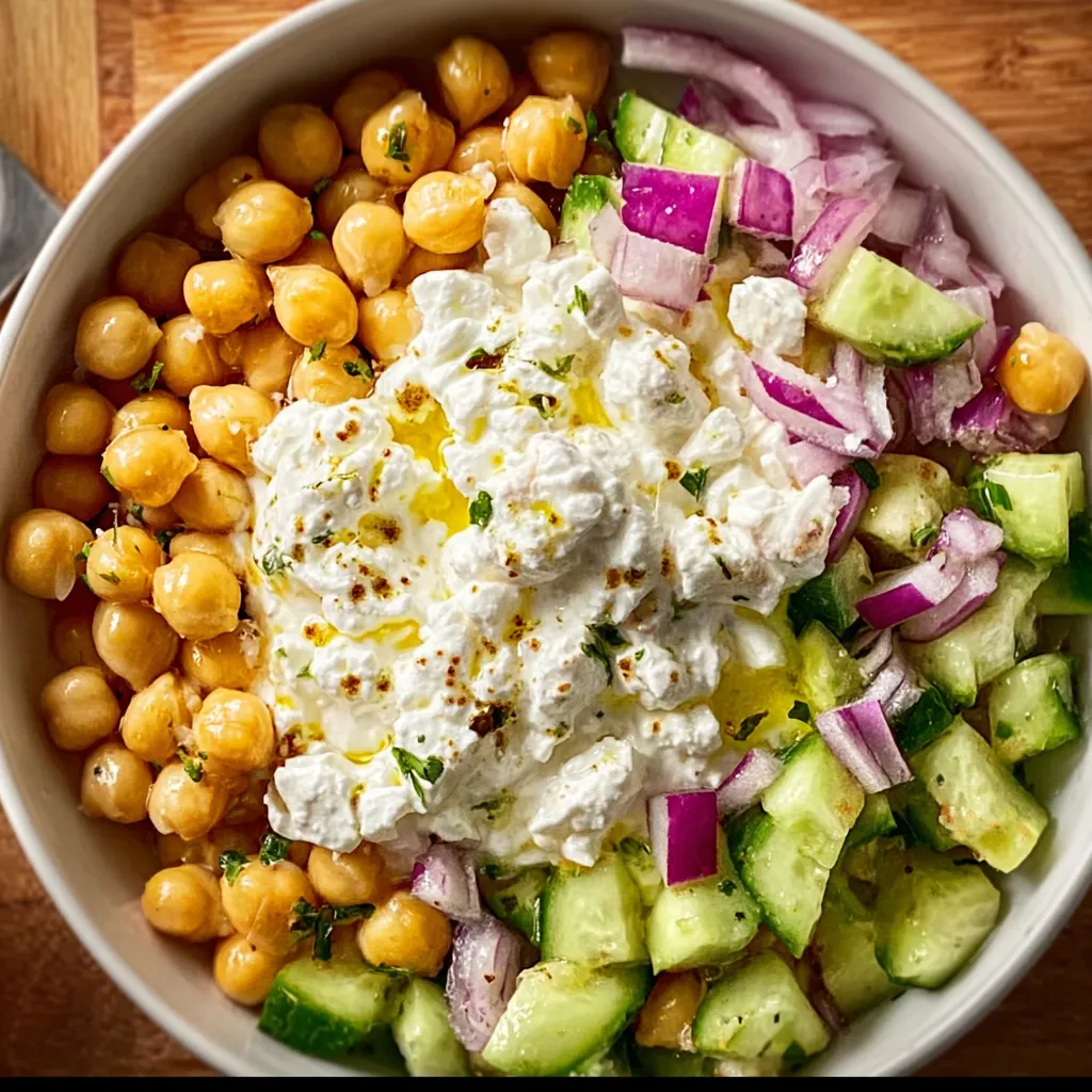 Cottage Cheese Chickpea Bowl
