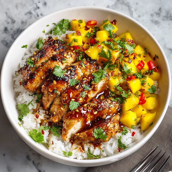 Glazed Chicken Mango Bowl