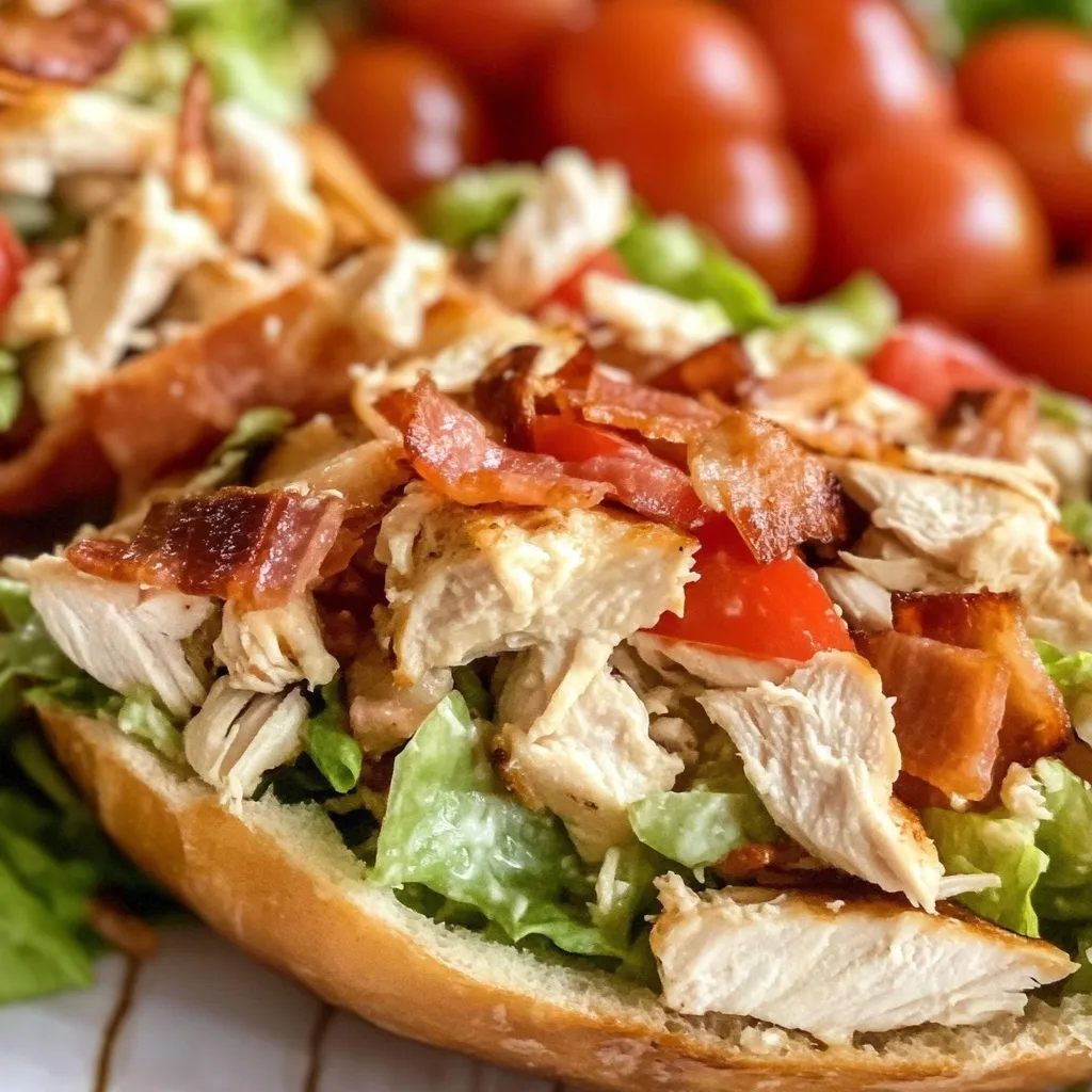 Creamy chicken salad mixture with colorful vegetables served on fresh croissant lunch meal