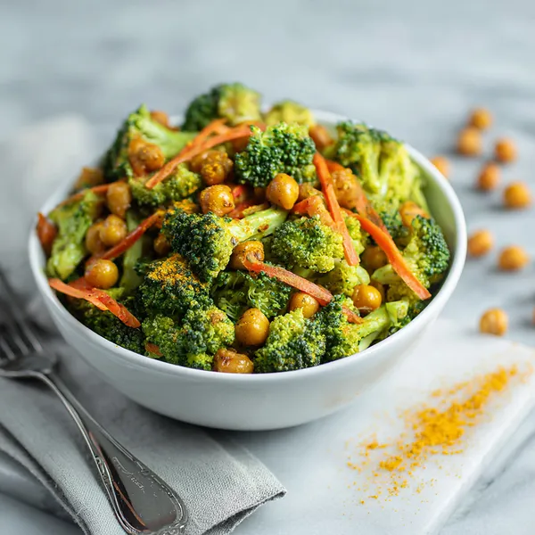 Curried Chickpea Broccoli Salad