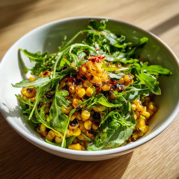 Charred Corn Arugula Salad