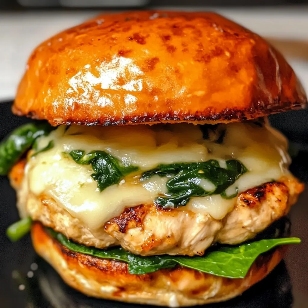 White Cheddar Spinach Burgers