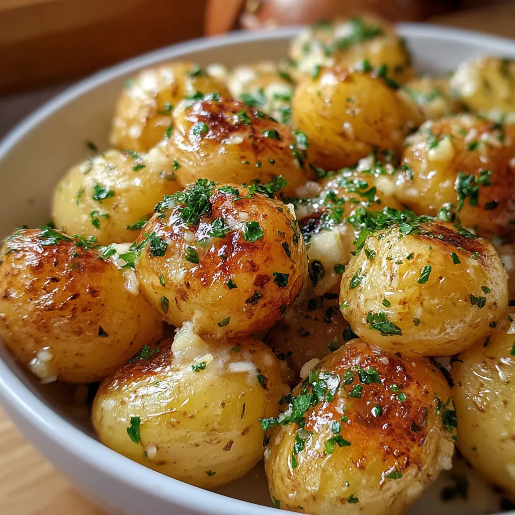 Garlic Sauce Baby Potatoes