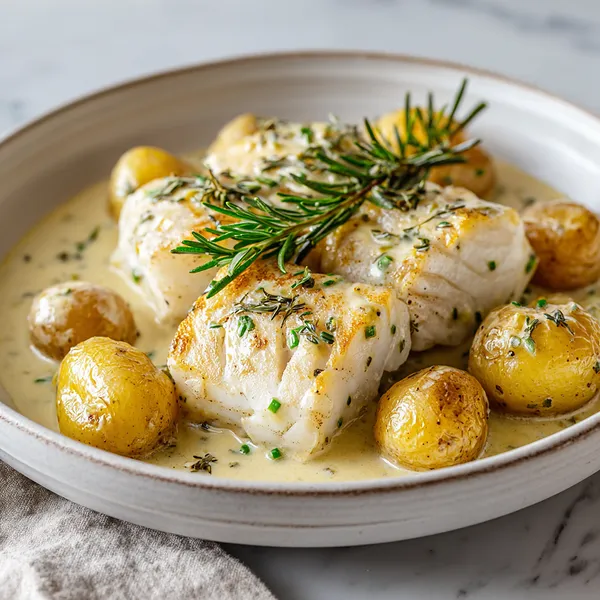 Creamy Garlic Cod