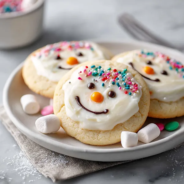 Melted Snowman Cookies
