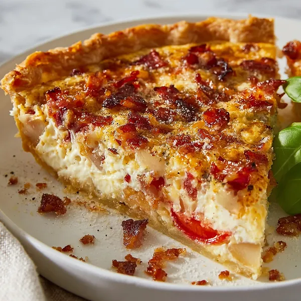 Bacon Onion Tomato Pie