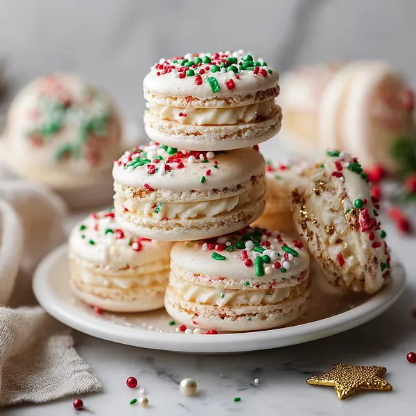 Christmas Tree Macarons