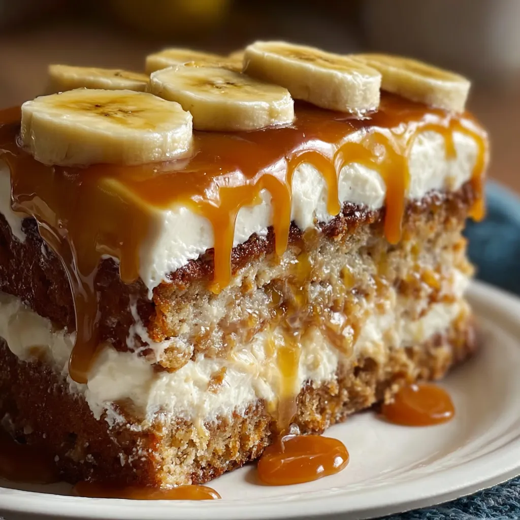 Salted Caramel Banana Cake