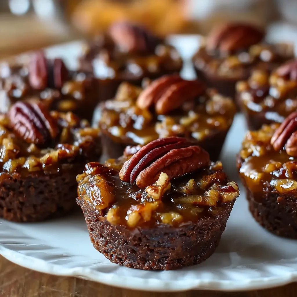 Pecan Pie Brownie Bites