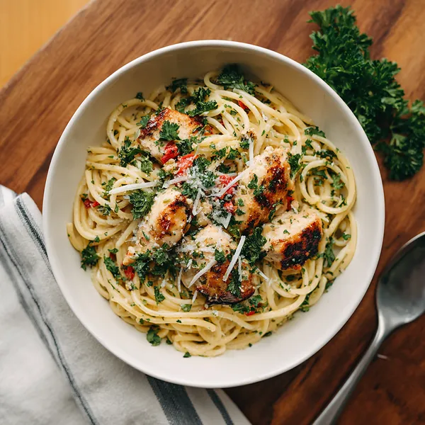 Garlic Parmesan Chicken Pasta
