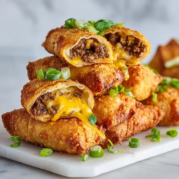Cheeseburger Egg Rolls