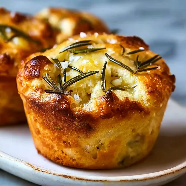 Garlic Rosemary Focaccia Muffins