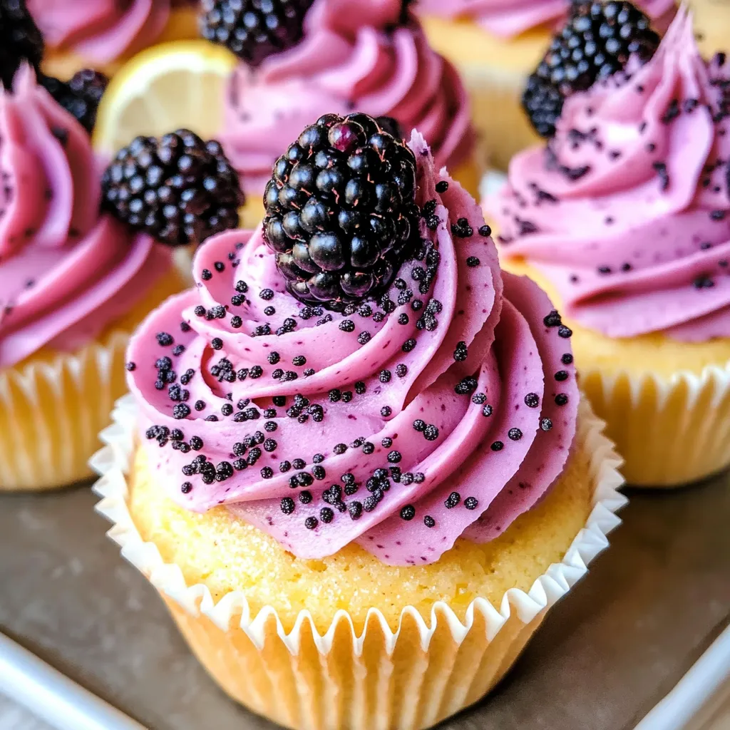 Lemon Blackberry Cupcakes