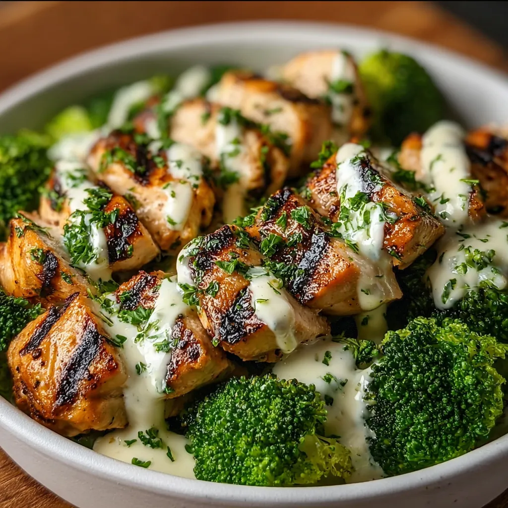 Grilled Chicken Broccoli Bowls