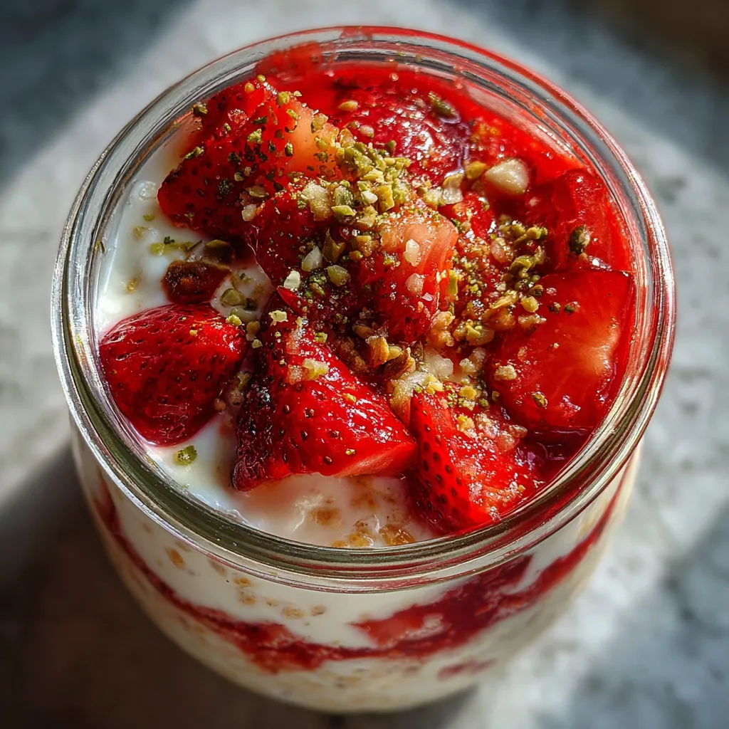 Strawberry Pistachio Overnight Oats