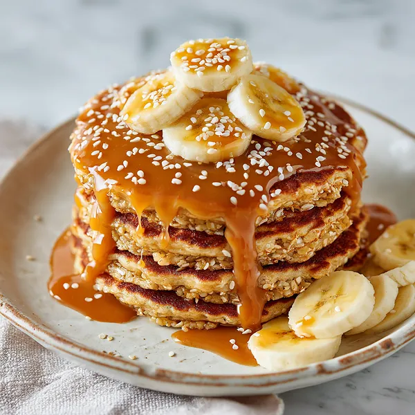 Caramel Banana Pancakes