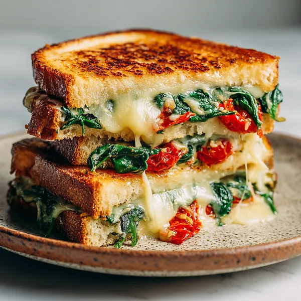 Spinach Tomato Grilled Cheese