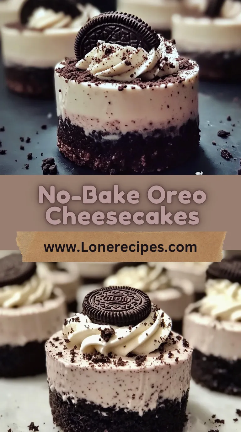 No-Bake Oreo Cheesecakes