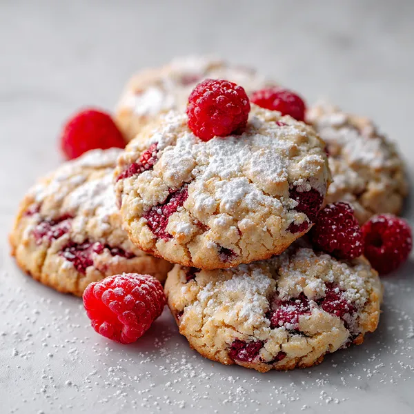 Raspberry Crumble Cookies