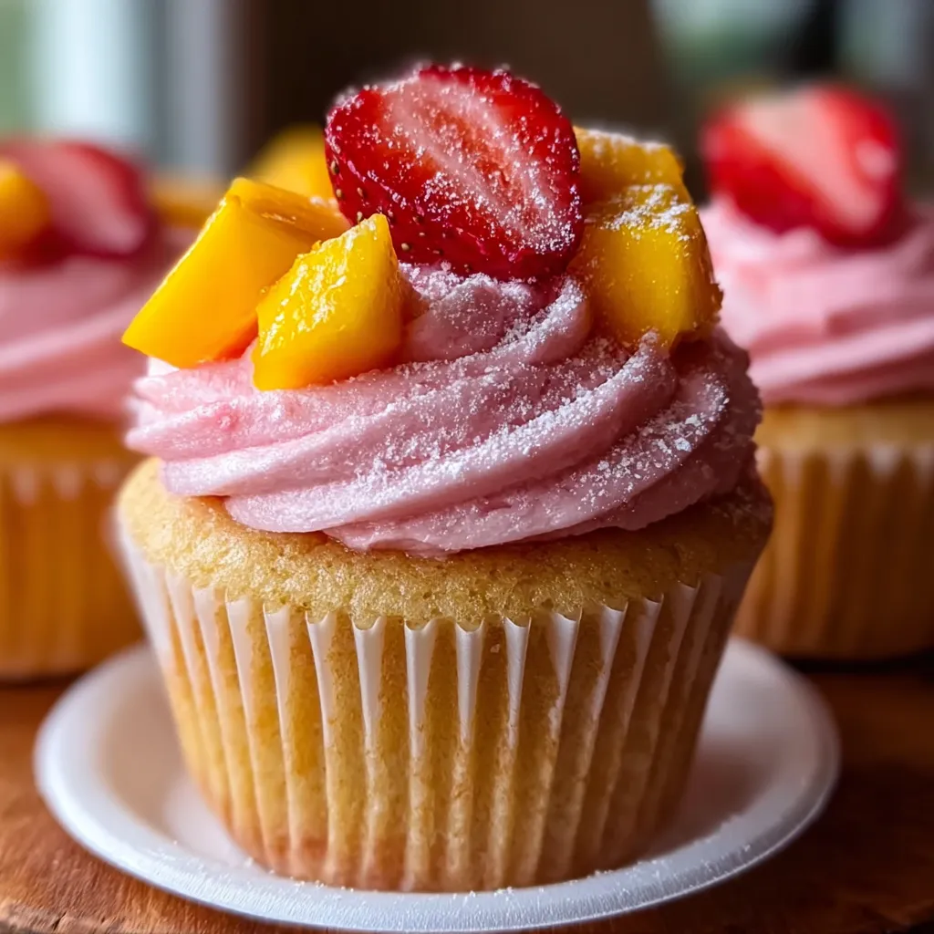 Strawberry Mango Cupcakes