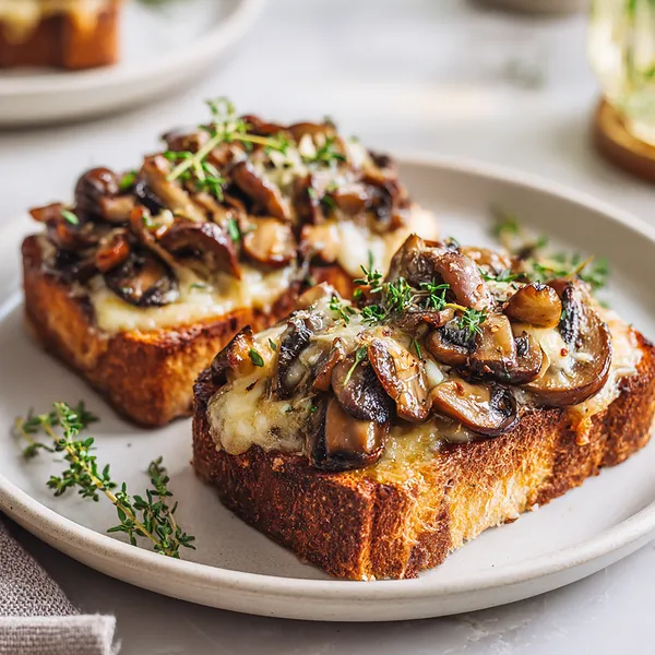Mushroom Cheese Toast