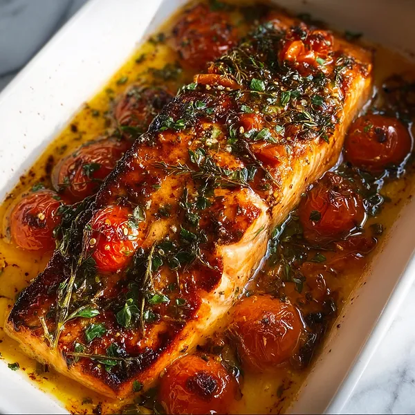 Herb Salmon with Tomatoes