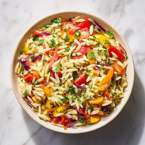 Rainbow Orzo Salad