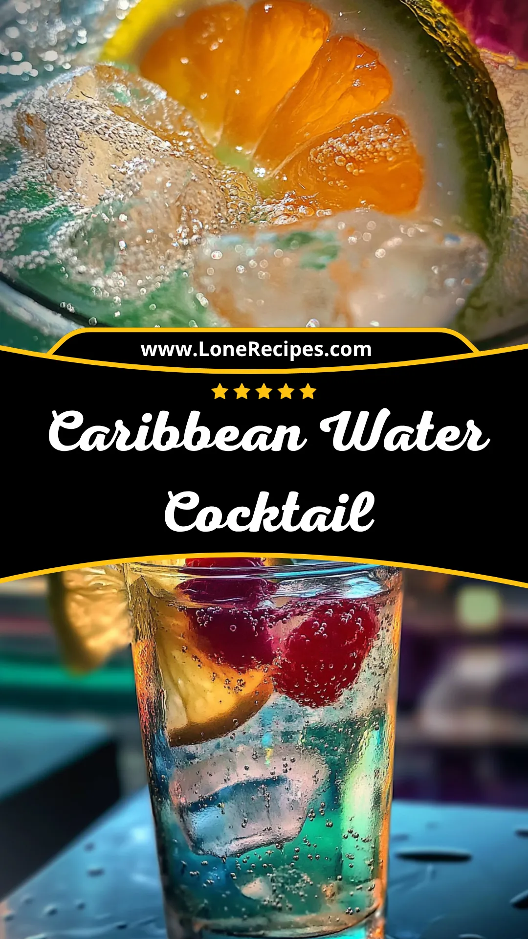 Tropical melon colored drink with coconut rum and sprite garnished with fresh lime wheel