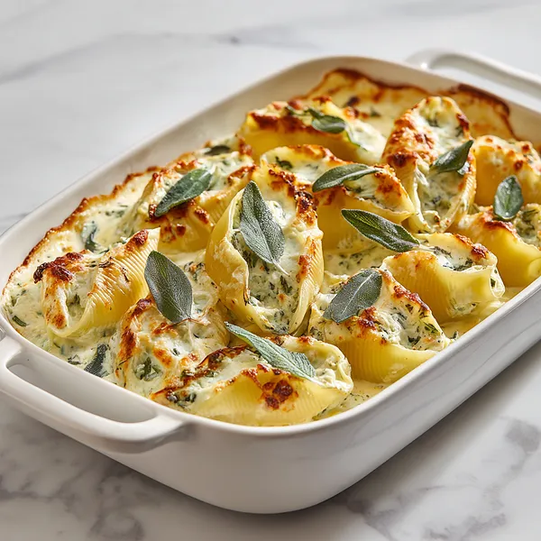 Creamy Sage Stuffed Shells