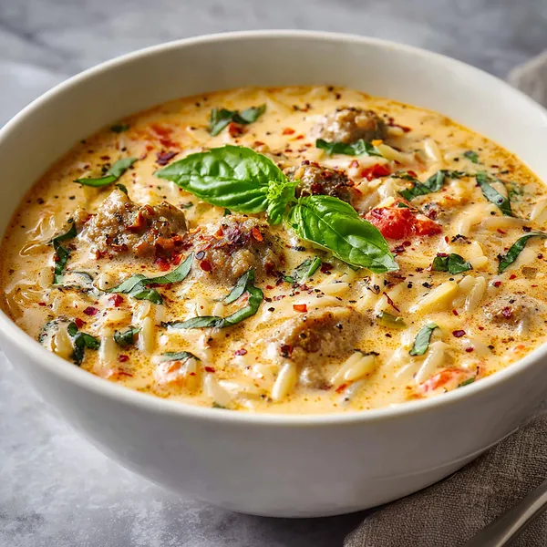 Italian Sausage Orzo Soup